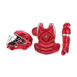 Easton Jen Schro The Fundamental Fastpitch Softball Catchers Gear Set -Baseball Store JENSCHROFUNDKIT REDSILVER 01
