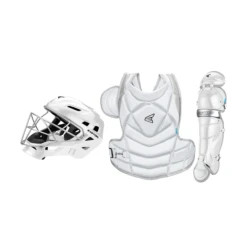 Easton Jen Schro The Fundamental Fastpitch Softball Catchers Gear Set -Baseball Store JENSCHROFUNDKIT WHITESILVER 01