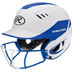 Rawlings Velo Two Tone Home Batting Helmet Softball Mask R16H2FG -Baseball Store R16H2FGS R 3quarterleft