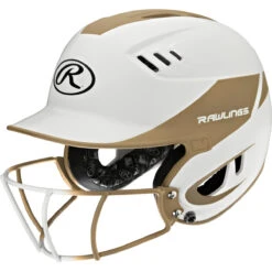 Rawlings Velo Two Tone Home Batting Helmet Softball Mask R16H2FG -Baseball Store R16H2FGS VG 3quarterleft