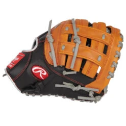 Rawlings R9 R9FMU-17BT 12 Inch Youth First Base Glove -Baseball Store R9FMU 17BT side
