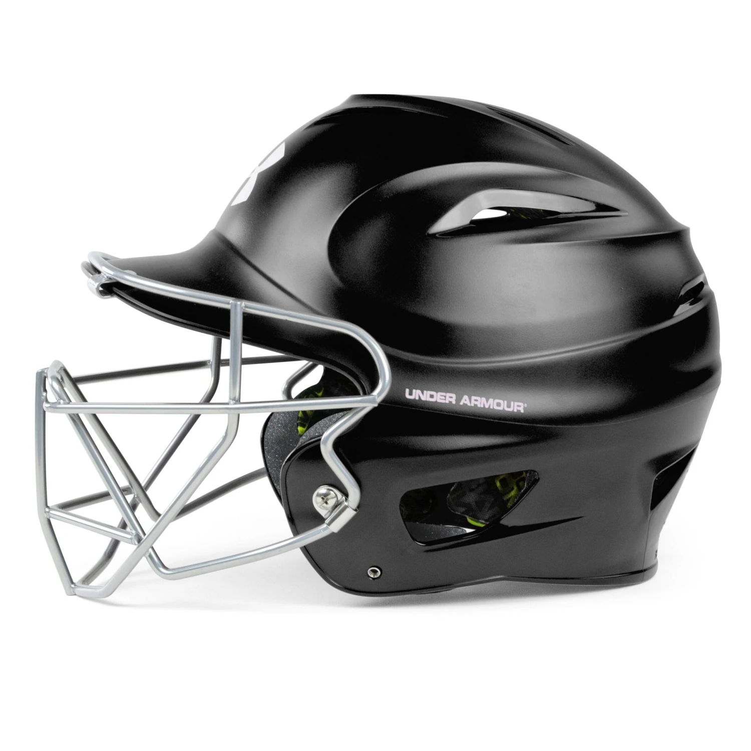 Under Armour Matte Molded Youth Baseball Helmet With Face Guard 1 Under Armour Matte Molded Youth Baseball Helmet With Face Guard