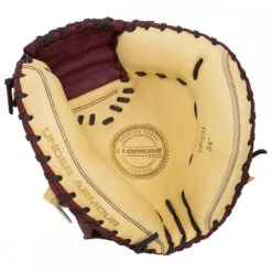 Under Armour Genuine Pro 34" Catchers Mitt UAFGGP-CM -Baseball Store under armour baseball glove uafggp cm genuine pro catchers mitt 34 black cherry cream inset2